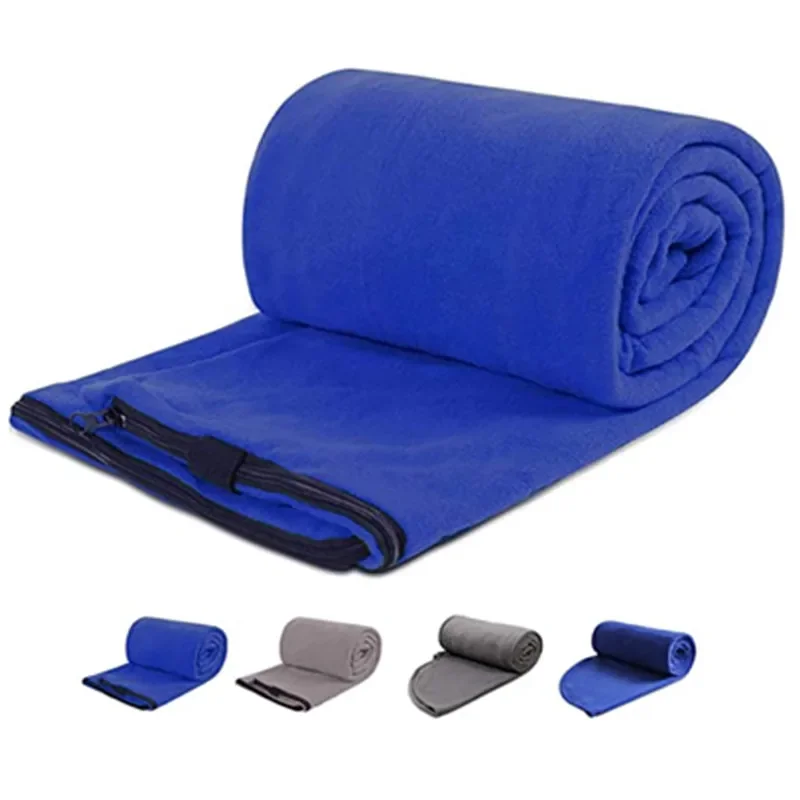 Fleece Sleep Bag - ポータブル超軽量フリーススリーピングバッグ,屋外キャンプテント,旅行,暖かい寝袋,裏地付き