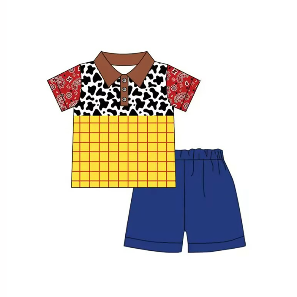 Baby Clothing Boutique - ブティックカウアウトフィット夏のかわいいおもちゃベビーガールズボーイズ服ショートパンツセットマッチングベビーロンパース子供服スタイル