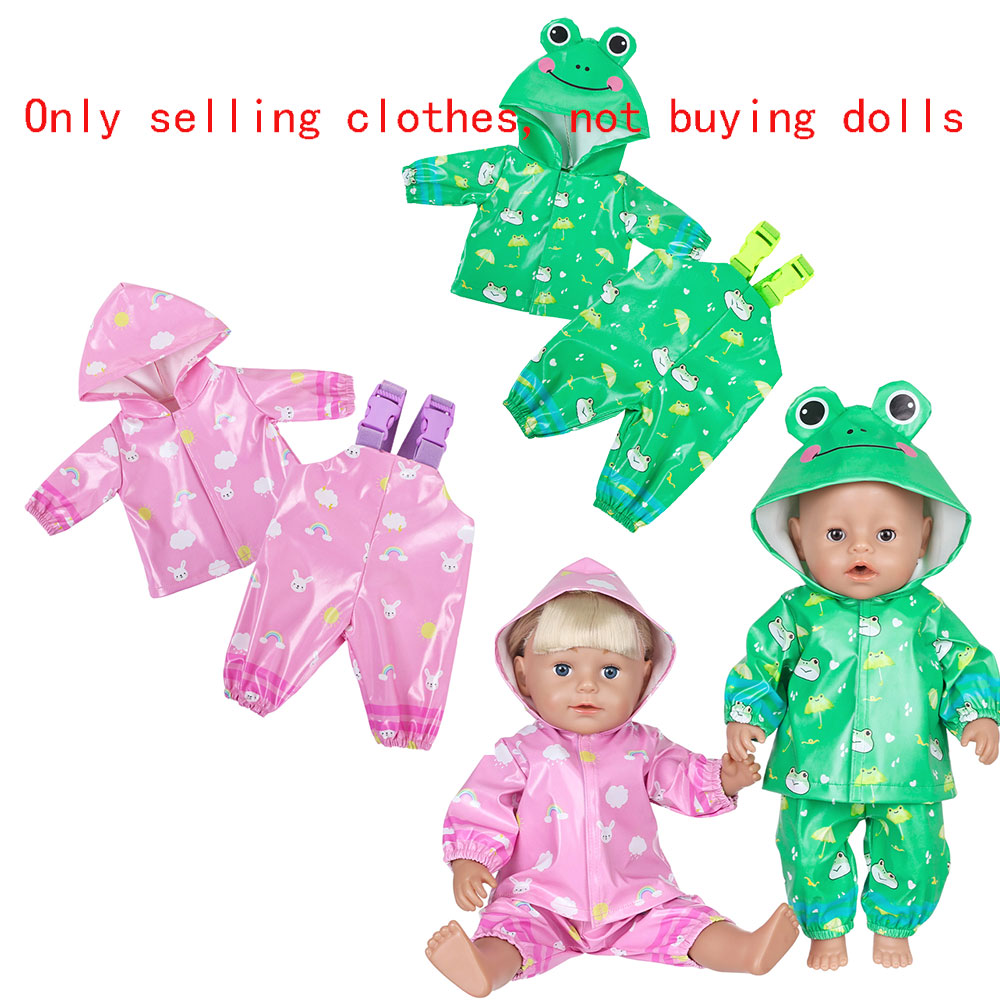 Baby Clothing Bundles - 2026年新作夏用レインコート、2ピースセットのドール服、43cmベビードール、17インチリボーンドール用