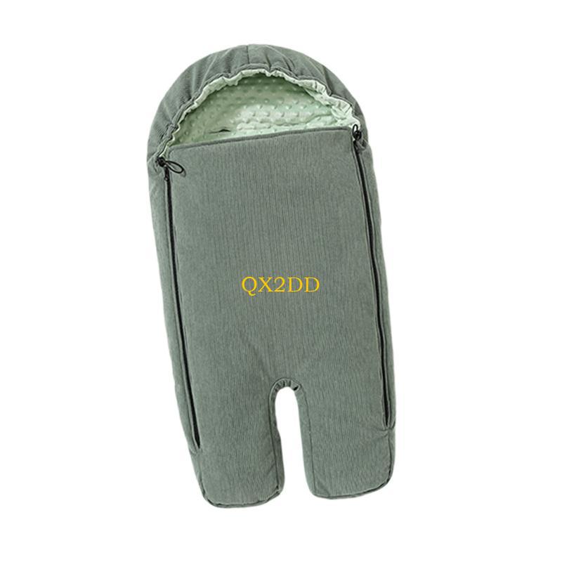 Fleece Sleep Bag - QX2D コーデュロイとフリースの断熱ベビーカー寝袋、雨、寒さ、風に対する三重層保護
