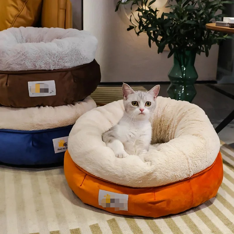 Fleece Sleep Bag - ベルベットプラッシュ猫用ベッド 猫用バスケット ネスティングハウス 寝袋 ケンネル 冬用暖かいベッド