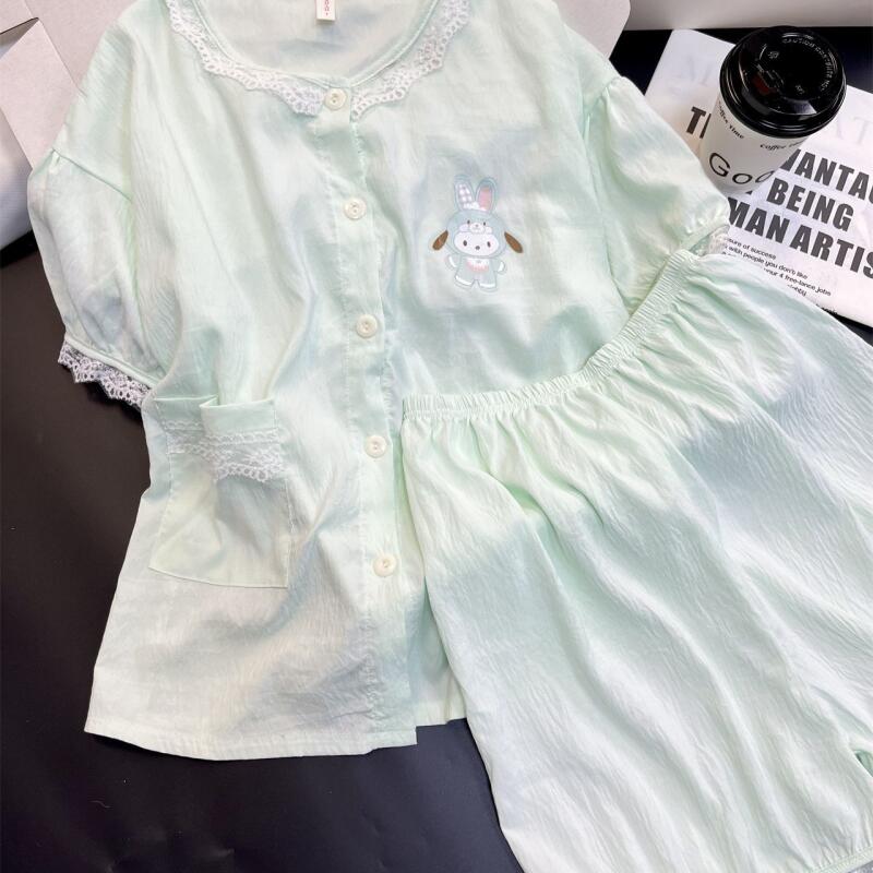 Summer Short Set - 半袖ショートパンツツーピースパジャマポチャッコ 2026 女性の夏かわいいベストセラー漫画ホーム服セットギフト快適