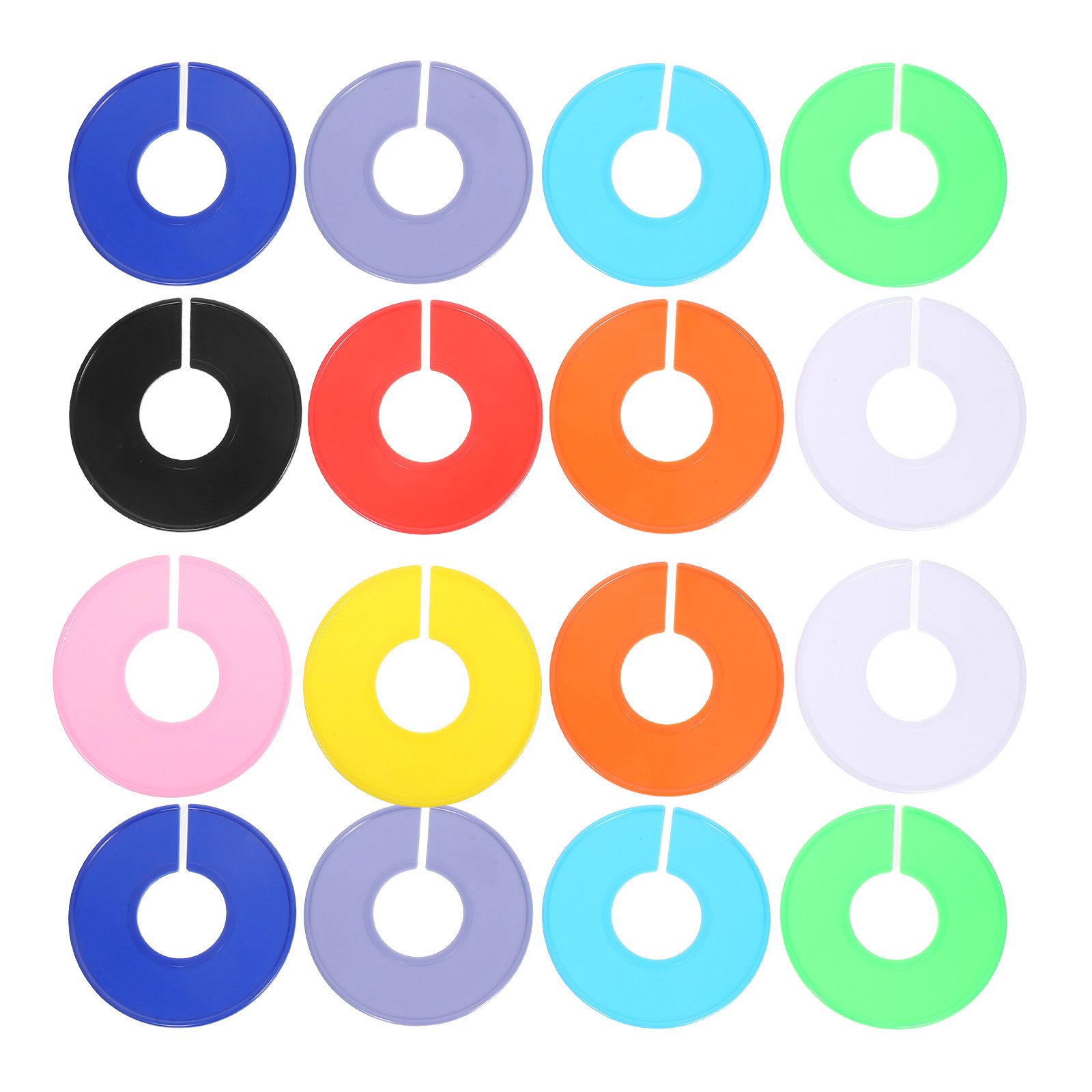 Baby Clothing Hanger Dividers - 30 個のプラスチック製の丸い衣類ディバイダークローゼットラベルカラフルなハンガーセパレーターベビー服ラックオーガナイザーサイズタグ