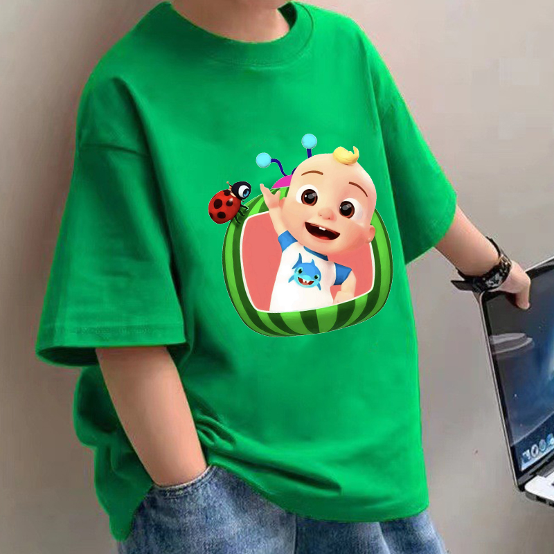 Baby Clothing Girls - ココメロンズベビー Tシャツアニメ綿半袖シャツ男の子女の子夏服漫画プリントフィギュアトップス Tシャツギフト新しい
