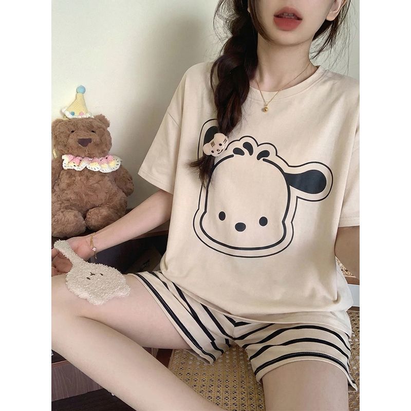 パジャマベストセラー ポチャッコ 新しい夏のかわいい女性用半 - Summer Short Set のレビューと価格