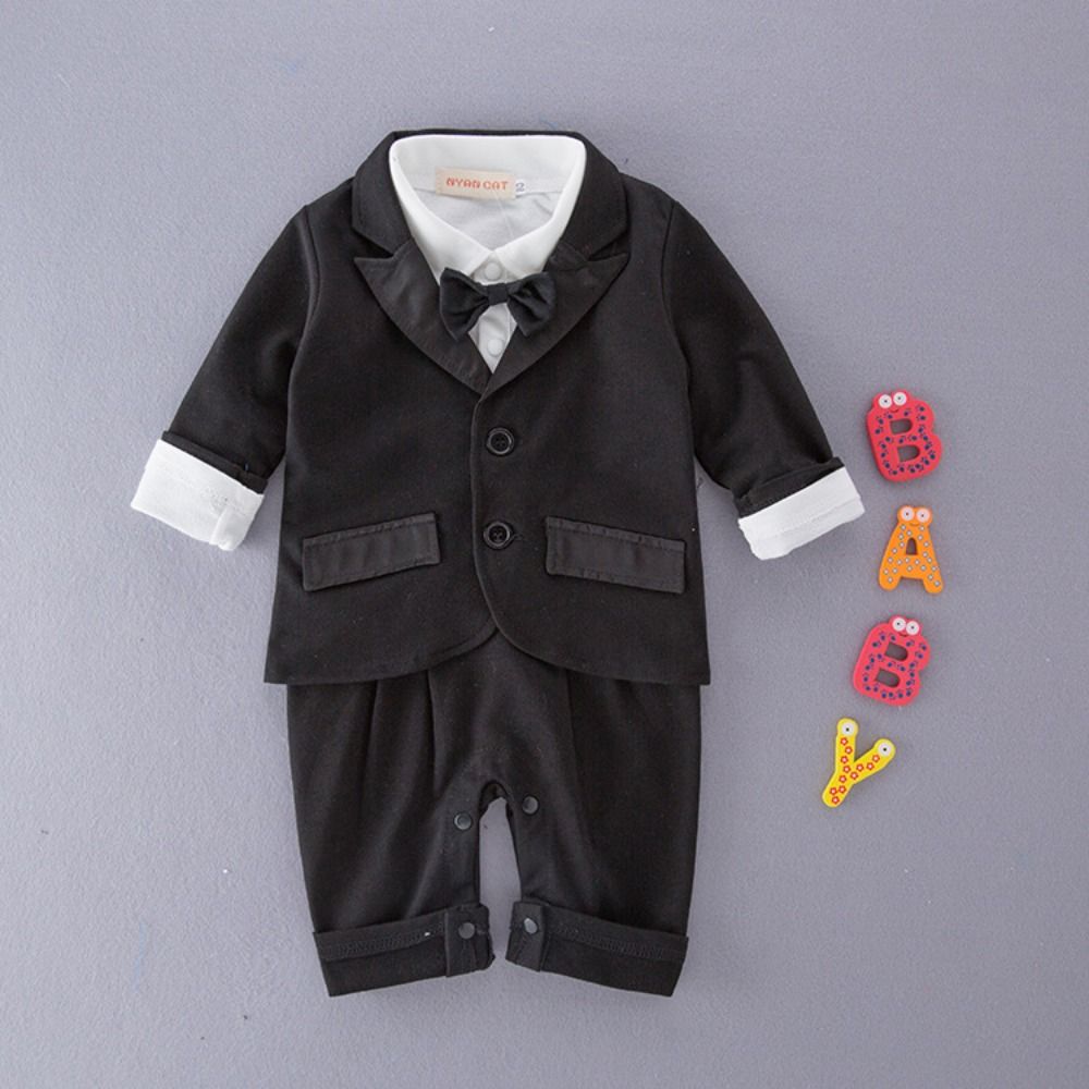 2 ピース/セット黒のタキシード紳士ボスベビー服ツーピース衣 - Baby Clothing Bundles のレビューと価格