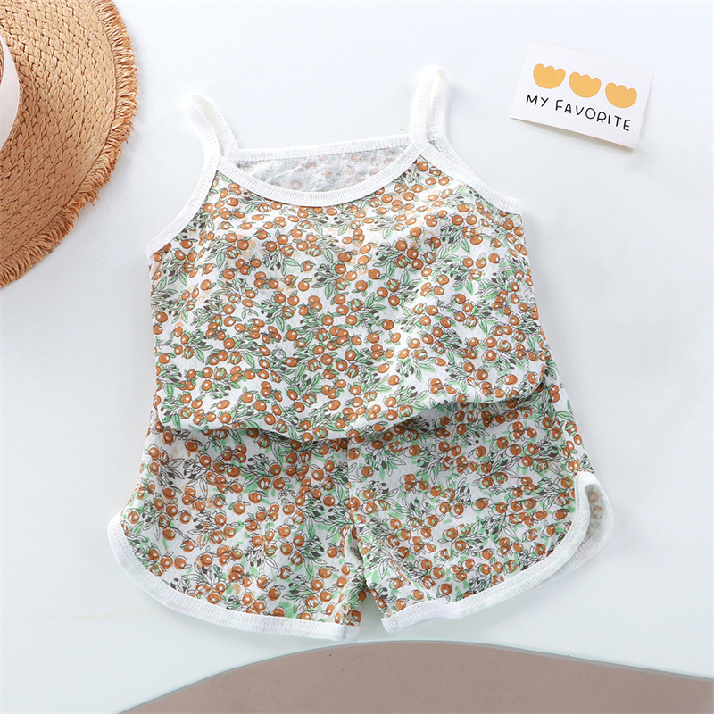 女の子夏服セット 新生児ノースリーブトップス ショートパンツ - Baby Clothing Bundles のレビューと価格
