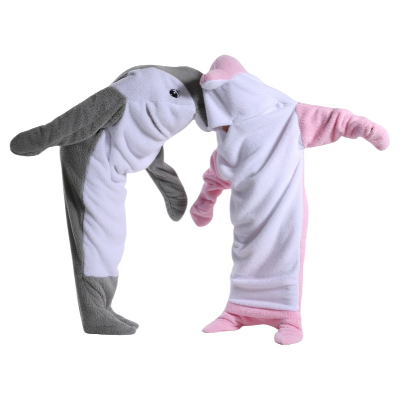 子供と大人のためのフリースふわふわのパジャマ、漫画の動物の毛 - Fleece Sleep Bag のレビューと価格