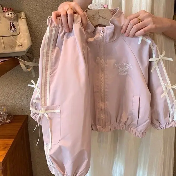韓国風ガールズ2点セット - リボンディテールジャケット+カ - Baby Clothing Bundles のレビューと価格
