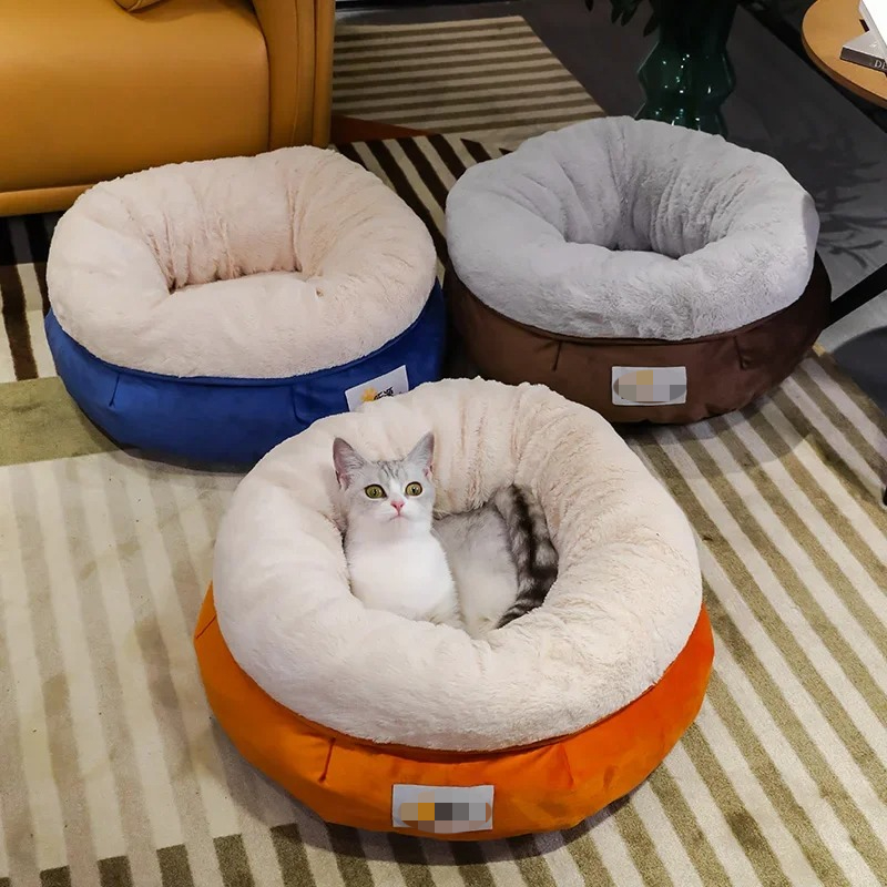 ベルベットプラッシュ猫用ベッド 猫用バスケット ネスティング - Fleece Sleep Bag のレビューと価格