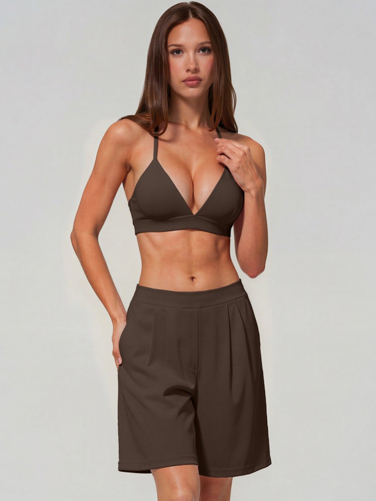 2ピース レディース クイックドライ スポーツセット Vネッ - Summer Short Set のレビューと価格