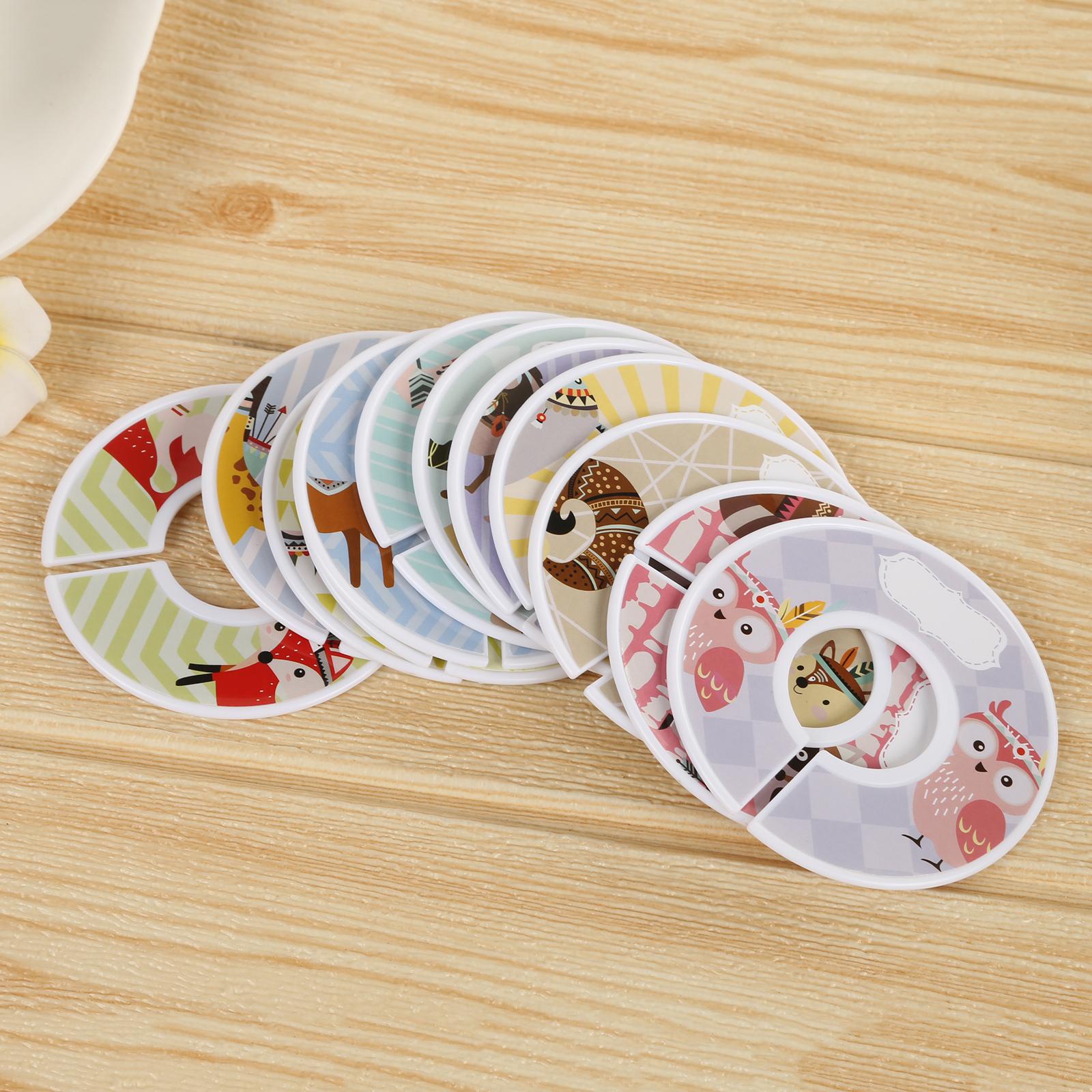 空白の丸型衣類サイズ分けタグ、ベビー服収納用ハンガーセパレー - Baby Clothing Hanger Dividers のレビューと価格