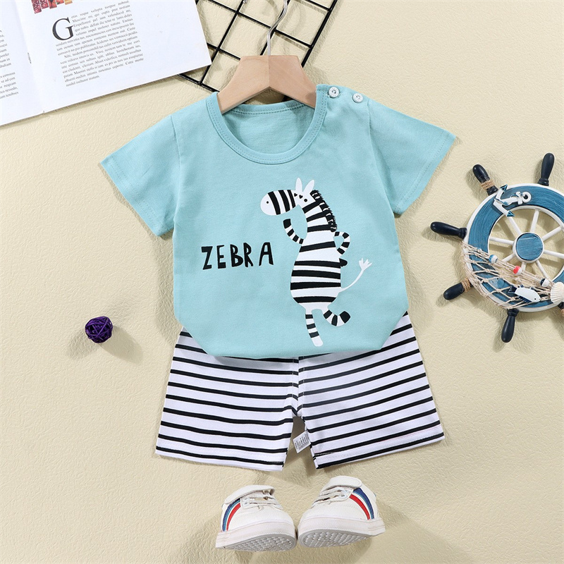 綿 Tシャツ + ショーツ 2 ピーストラックスーツセット子 - Baby Clothing Bundles のレビューと価格