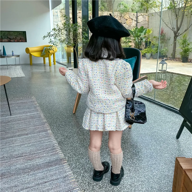 女の子ツイードセット服秋子供ブティック服スーツ子供コートとス - Baby Clothing Boutique のレビューと価格
