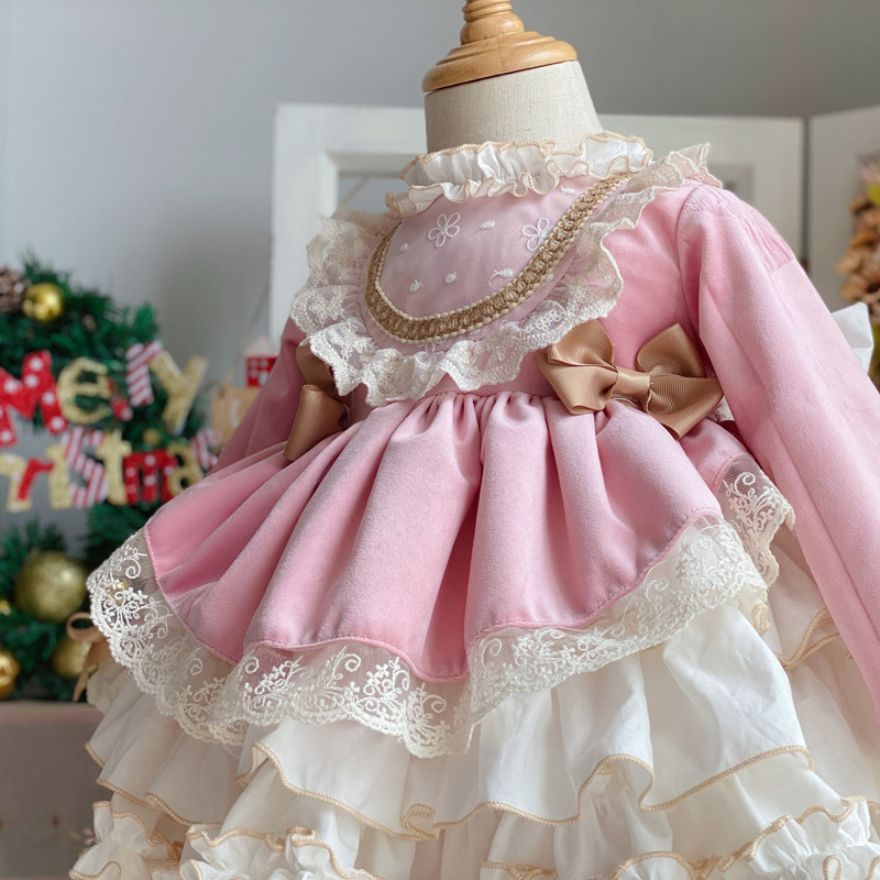 女の子のためのスペイン語のイブニングドレス,ヴィンテージのピ - Baby Xmas Clothing のレビューと価格