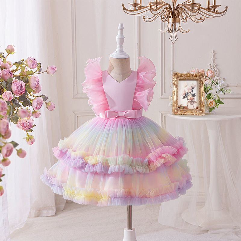 ベビー新しいメッシュプリンセスドレスガールズファッション 7 - Baby Xmas Clothing のレビューと価格