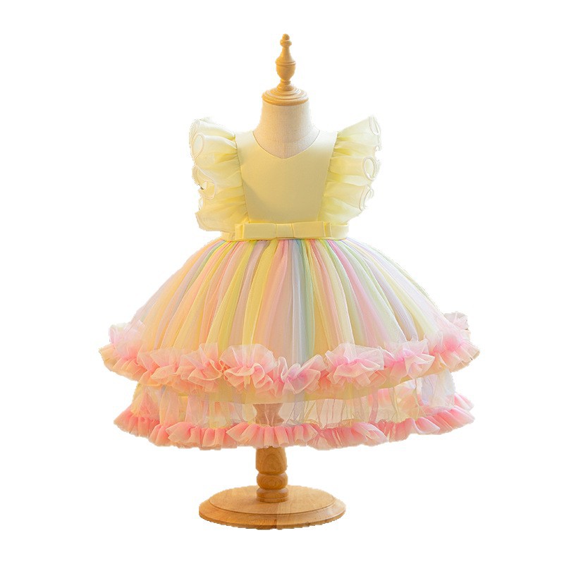 ベビー新しいメッシュプリンセスドレスガールズファッション 7 - Baby Xmas Clothing のレビューと価格