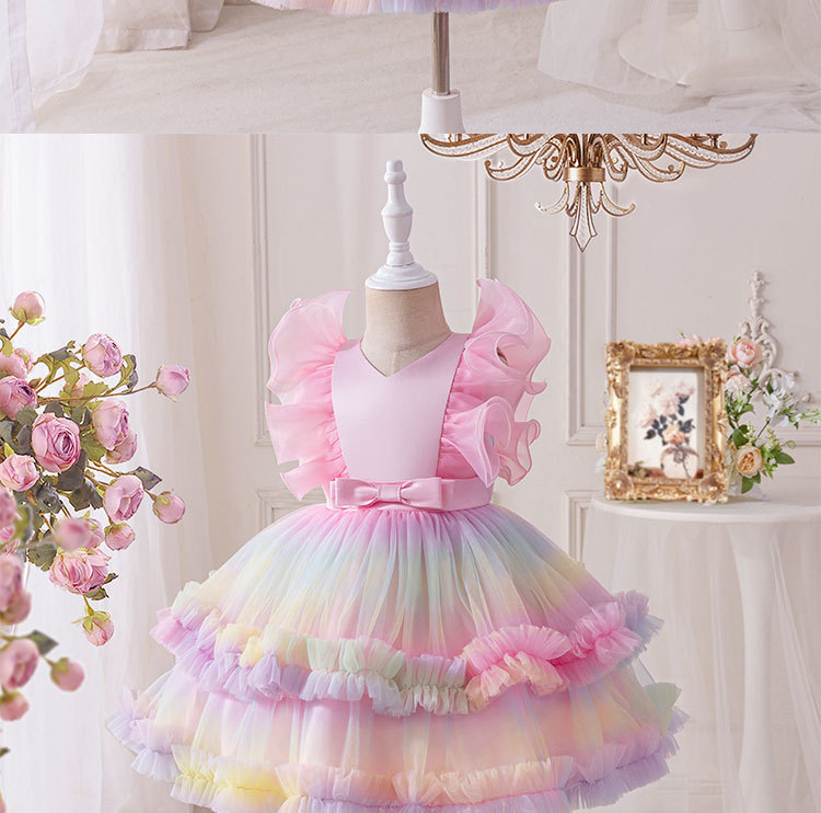 ベビー新しいメッシュプリンセスドレスガールズファッション 7 - Baby Xmas Clothing のレビューと価格