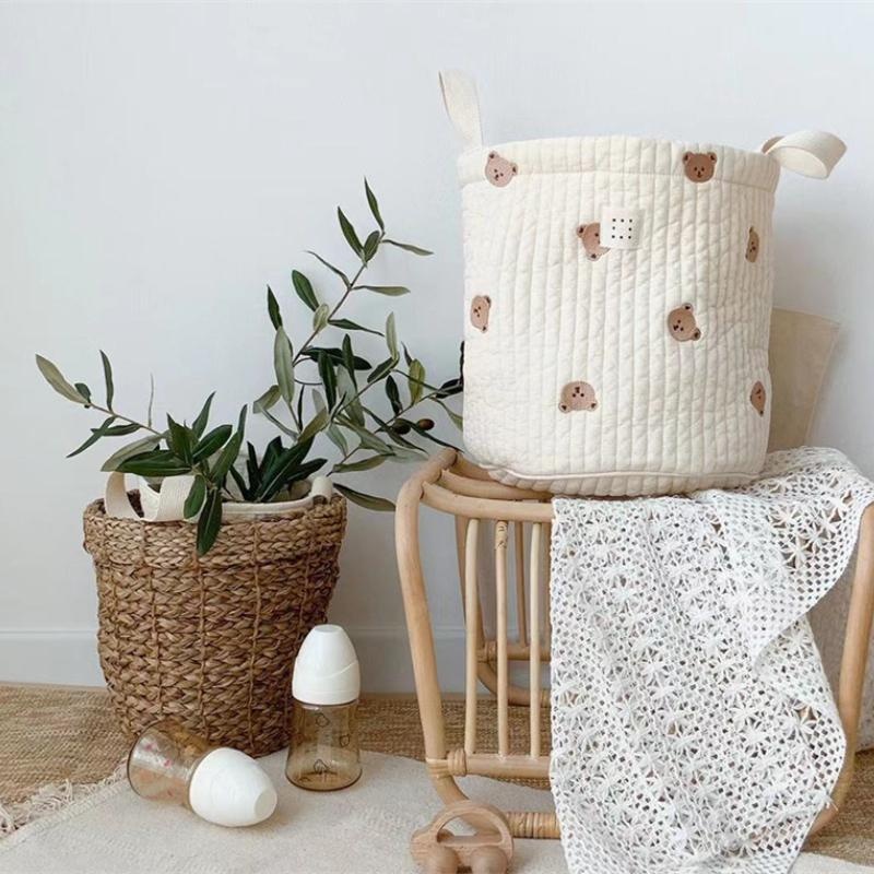 かわいいクマの刺繍おむつバッグおむつオーガナイザーコットンマ - Baby Clothes Organiser のレビューと価格