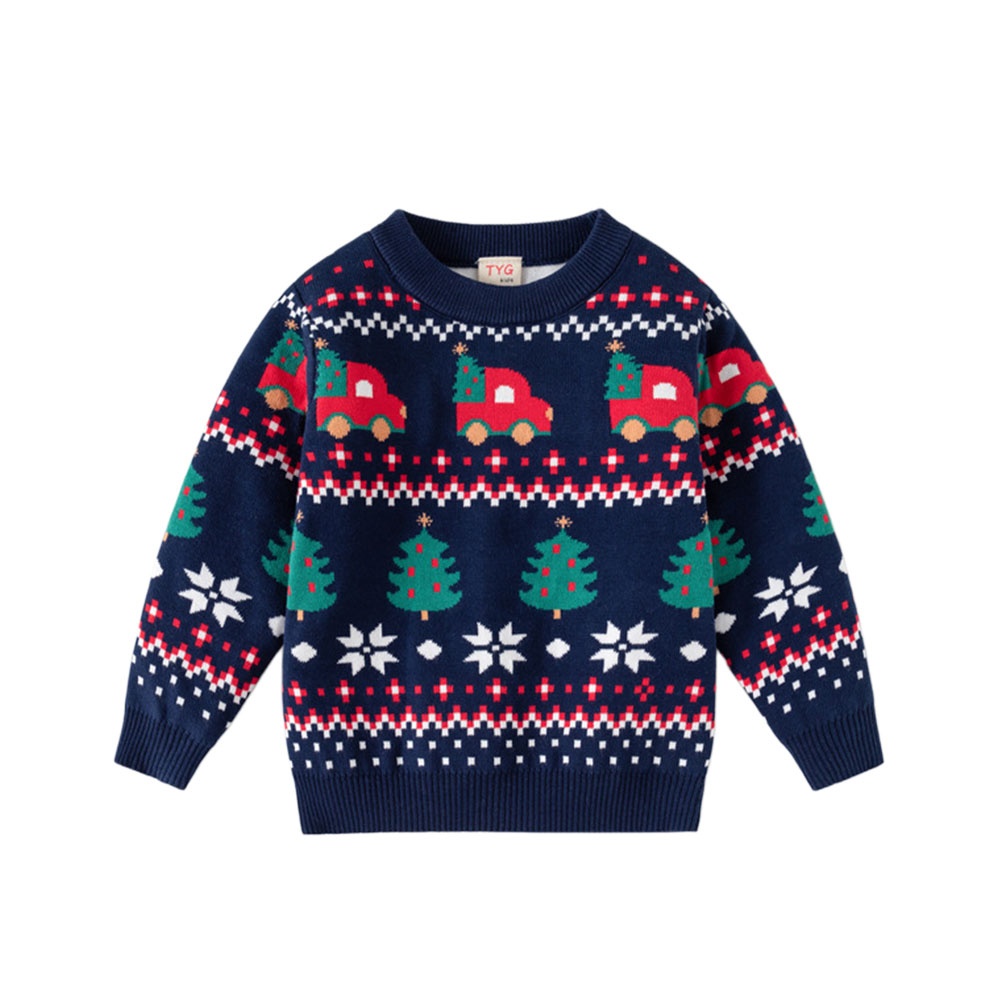 新年クリスマスセーター子供用カープリントスウェットシャツ男の - Baby Xmas Clothing のレビューと価格