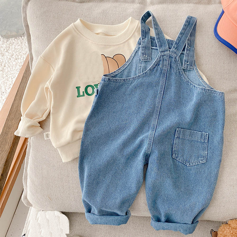 女の子のための青いデニムのジャンプスーツ,女の子のジャンプス - Baby Clothing Boutique のレビューと価格