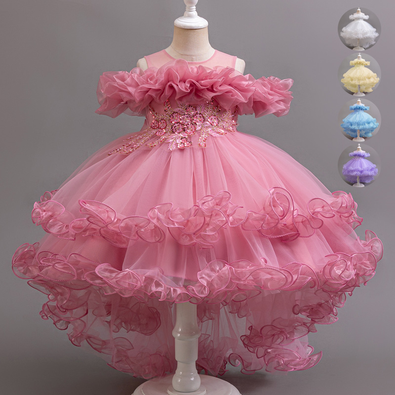 ガールフラワープリンセススパンコールベビーウェディングクリス - Baby Xmas Clothing のレビューと価格