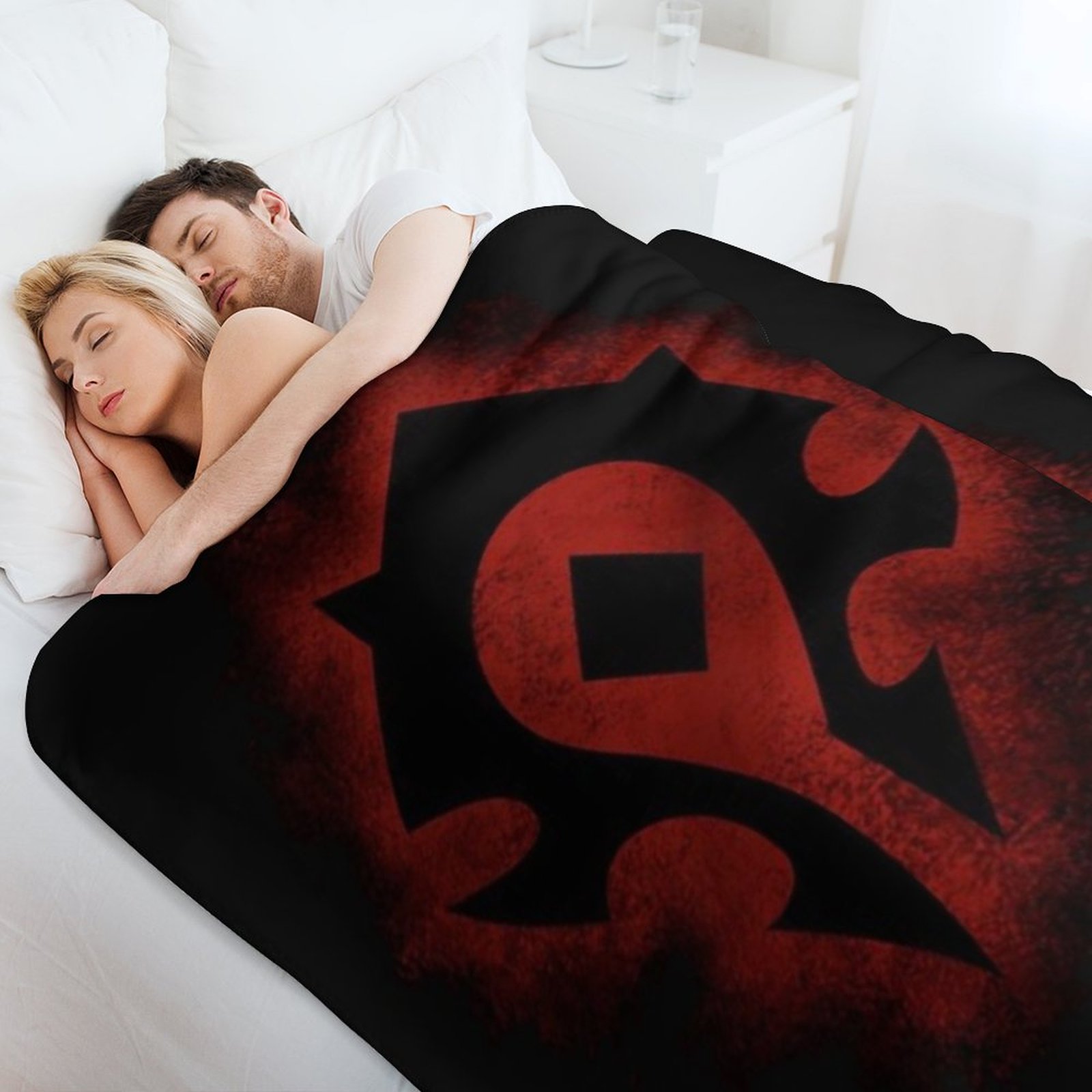 レッドホードロゴ入りスローブランケット、柔らかくて重い、マン - Fleece Sleep Bag のレビューと価格