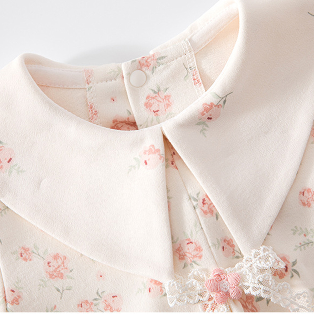 女の赤ちゃんボディスーツ長袖コットン花柄襟春秋幼児ブティック - Baby Clothing Boutique のレビューと価格