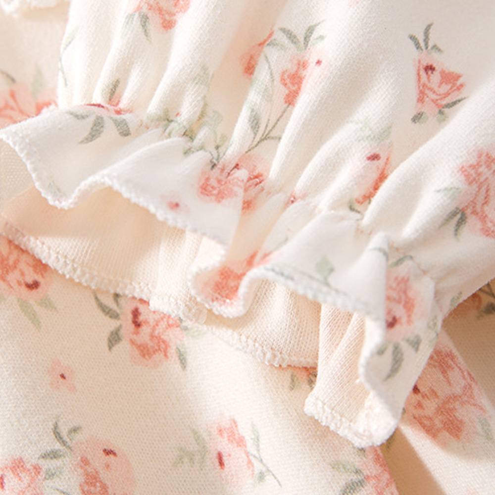 女の赤ちゃんボディスーツ長袖コットン花柄襟春秋幼児ブティック - Baby Clothing Boutique のレビューと価格